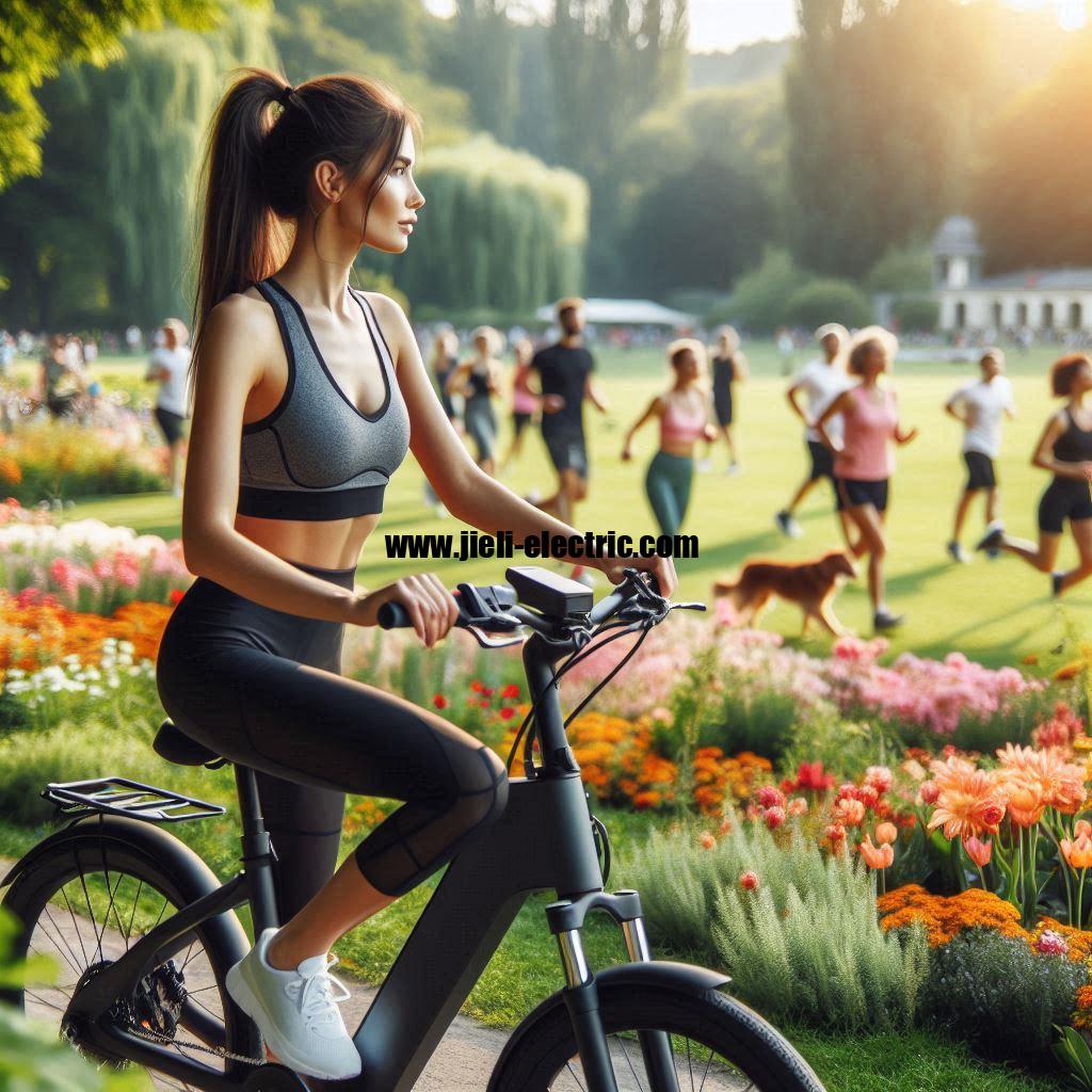 woman working out on ebike