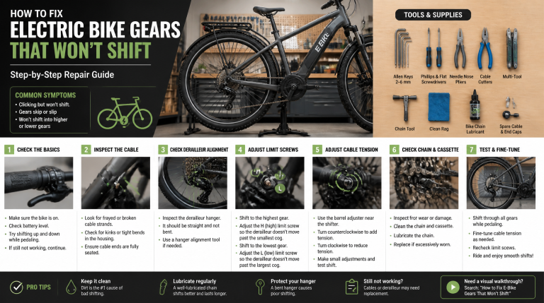 How to Fix Electric Bike Gears That Won’t Shift