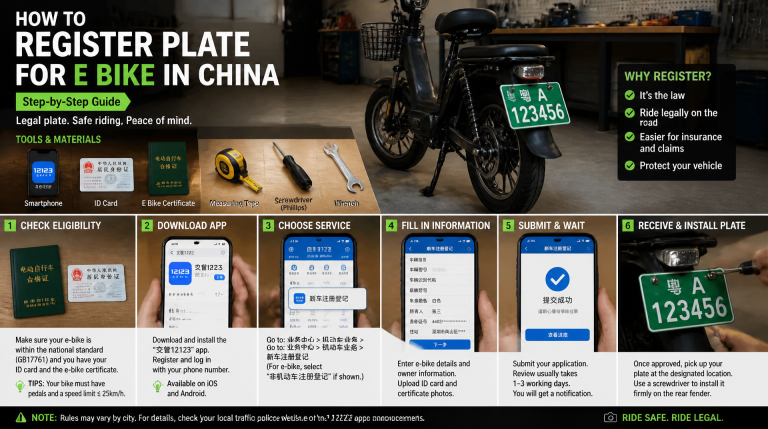 How to Register Plate for E Bike in China